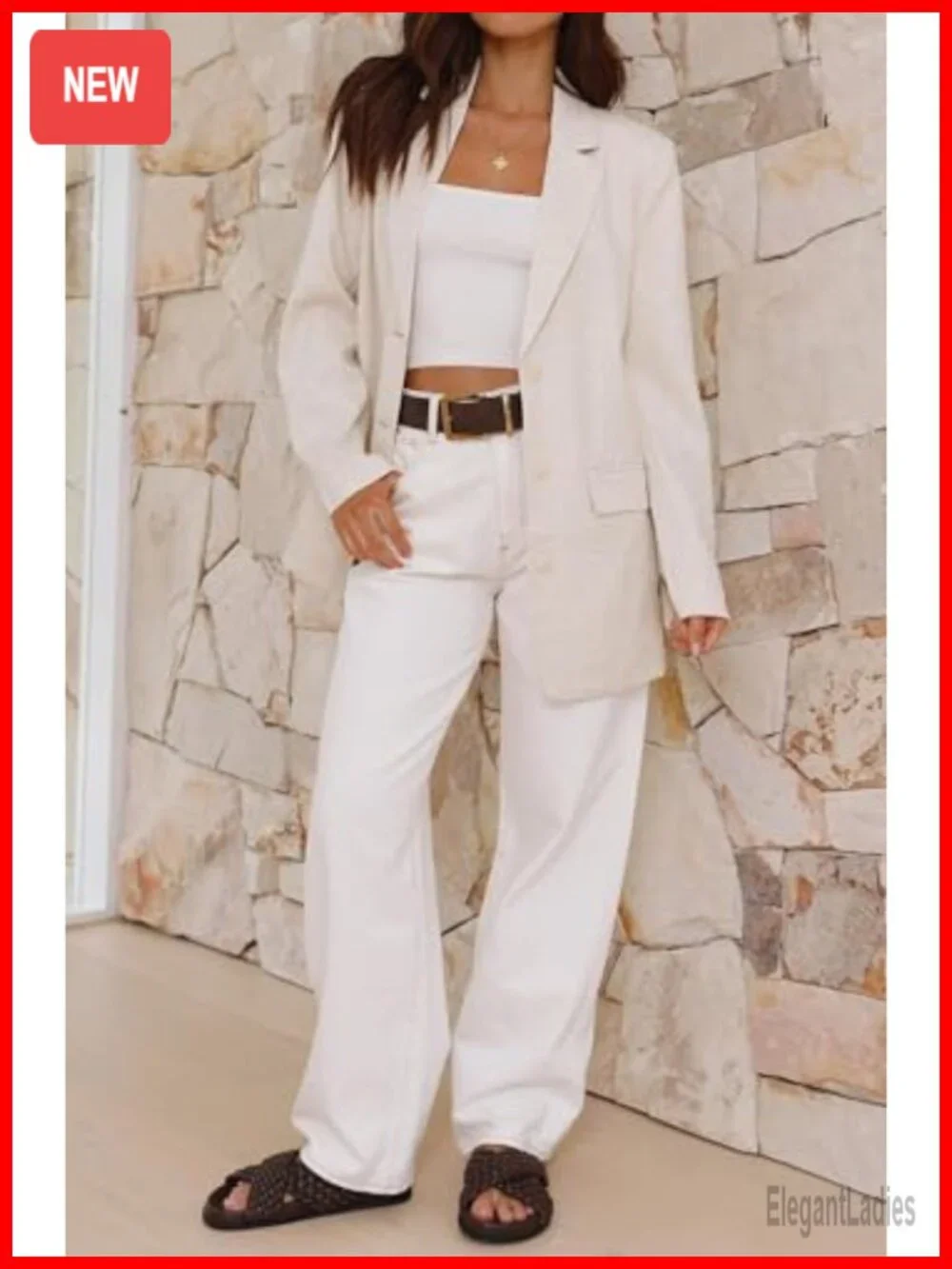 Women's Linen Blazer Long Sleeve Casual Lightweight Jacket Office Business